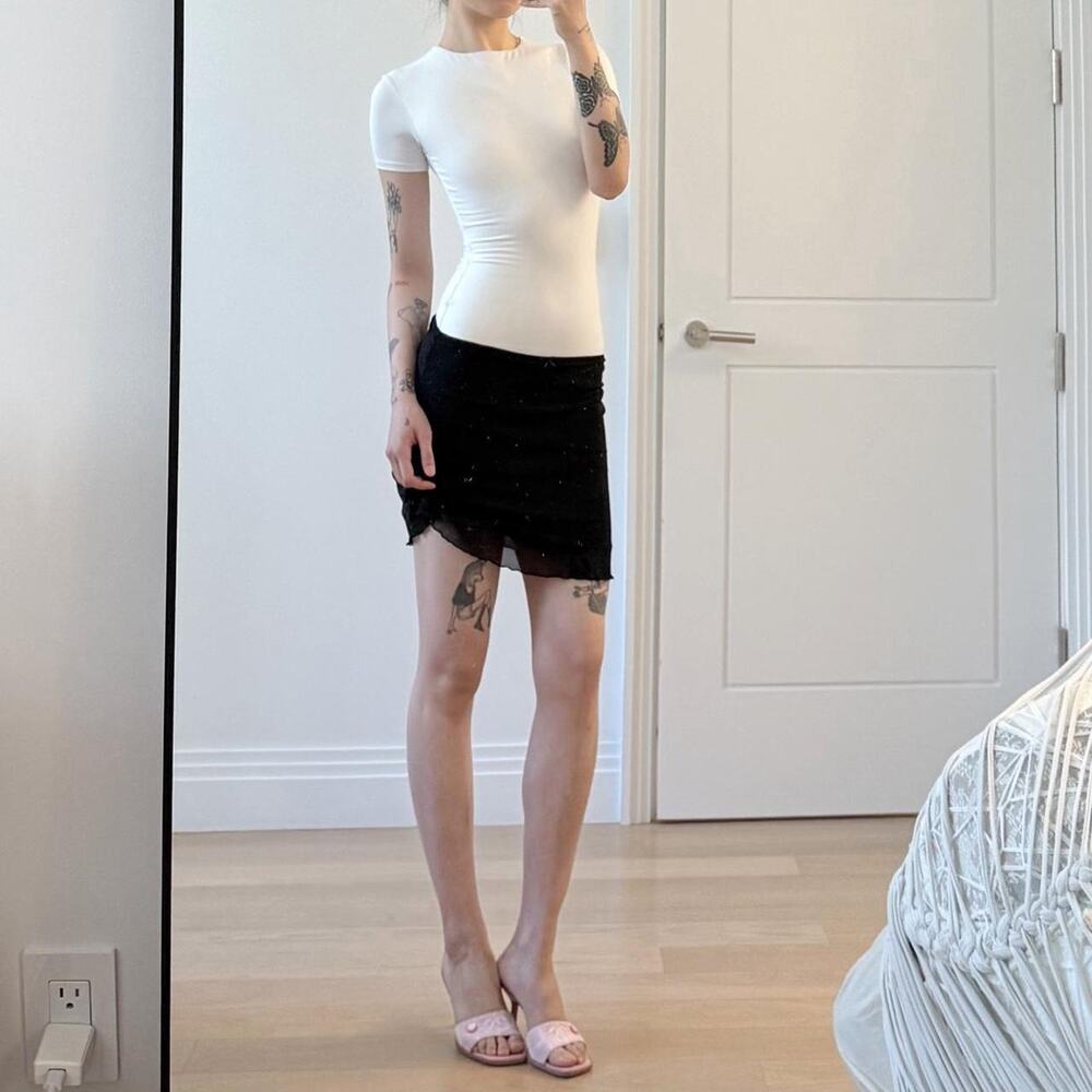 Brandy melville black sheer mini